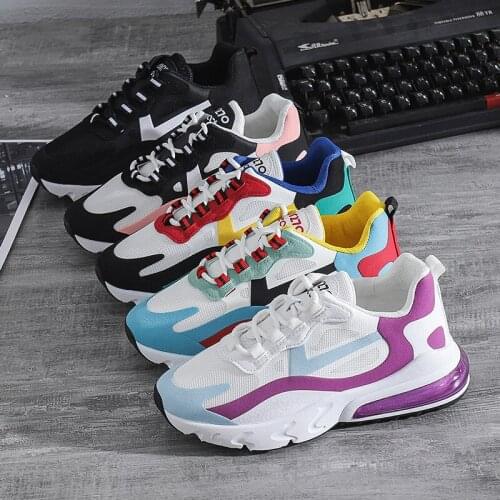 Trend Womens Shoes Mixed Colors Air Cushion Sneakers Women Shock Absorption Jogging Trainers Platform Shoes Tenis Feminino 2021