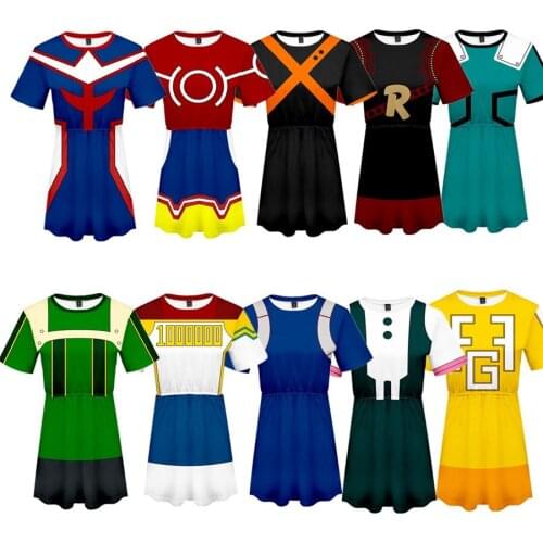 Anime My Hero Academia Women Dresses Cosplay Costume Shirts College Uniforms