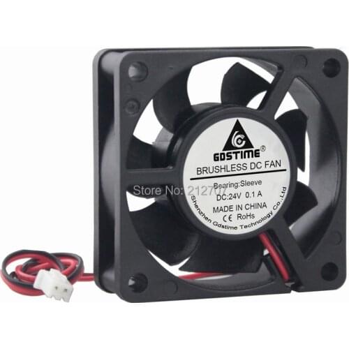10PCS Gdstime 6020 Silent 60mm 60X60X20mm Sleeve DC 24V PC CPU Case Cooling fan