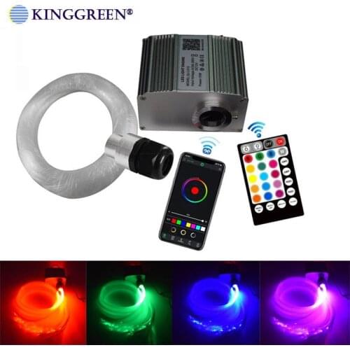 10W Twinkle Bluetooth APP Smart Control Optical Fiber LED Lighting Music Control Car Star LED Light Kit For Car Ceiling Light