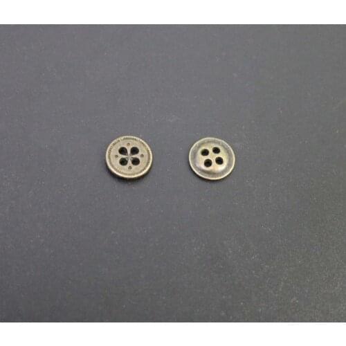100cs 10mm bronze Sewing Metal Buttons DIY Sew On four holes Round Scrapbook Decoration button