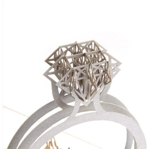 3D Up Ring Wedding Invitation Card Birthday Christmas Mothers Day Gif 85AC