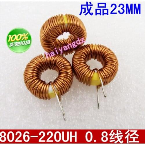 5pcs/20mm 220UH 6A 0.8 Line Annular inductance 8026 Magnetic ring inductors