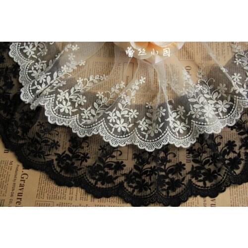 5Yard/Lot Handmade DIY Lace Fabric 15CM Width Laciness Trim Clothes Wedding Dress Sewing Accessories Mesh Gauze Embroidery