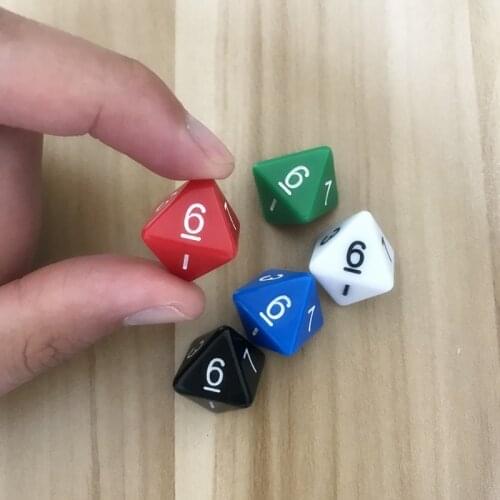 50/100/200 Pcs/Lot D8 Dice Eight Surfaces Colour Acrylic RPG Dice Polyhedral Dice Set Table Games Entertainment