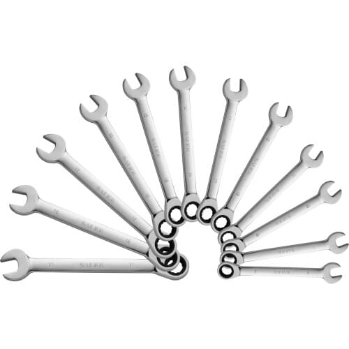 8-19 mm Full Ratchet Metric Spanner Open-End and Ring Wrenches Hand Tools Ratchet Handle Wrench for Repair Nut Tools and Key Set