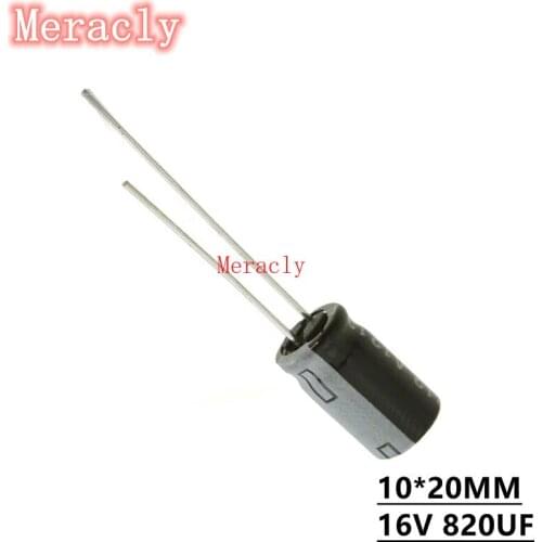 16V 820UF 10*20MM 20%Taiwan-made Zhibao Aluminum Electrolytic Capacitor 820UF 16V Brand new authentic