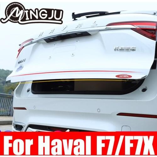 For Haval F7 F7X 2019 2020 2021 Rear Door Tailgate Trim Chrome Decorative Car Strip Cover Accessories Trunk Hatch 304 Stainless