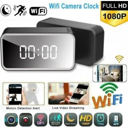 H13 WIFI Clock Camera 1080P HD Support Max 128GB Memory Card 6M Detect Distance AVI Video Home Security Monitor