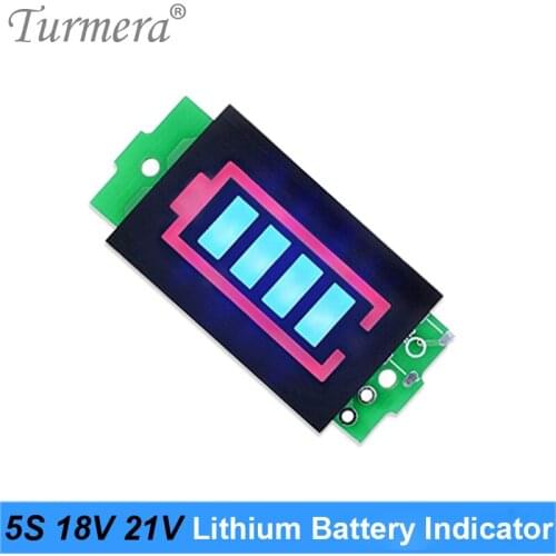 Turmera 5S 18V 21V Battery indicator Tester Lithium Battery Capacity Displayer Module for Electric Drill Screwdriver 18V 21V Use