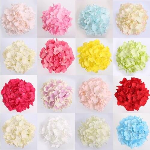 5pcs 16cm Simulation Large Hydrangea Flower Head Silk Flowers Headdress DIY Wedding Garden Flower Wall Decoration Accessories