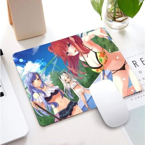 Jk swimsuit Sexy Cute Girl Small Mouse Pad Gaming Accessories Notebook Genshin Impact Keyboard Pad Desktop 250*290MM MousePads