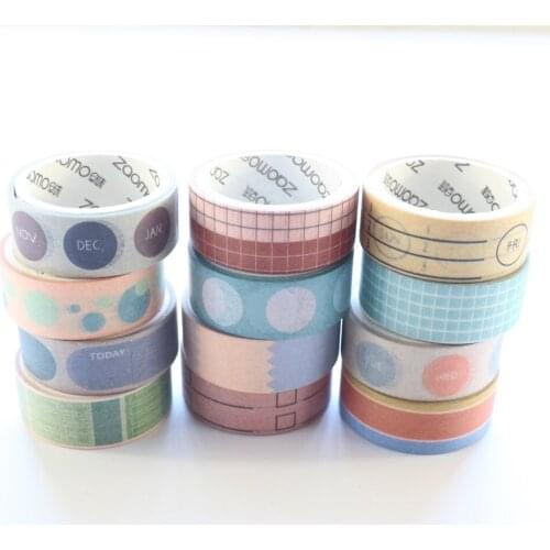 Domikee Classic time organizing series diary planner journal decorative DIY washi paper masking tapes stationery