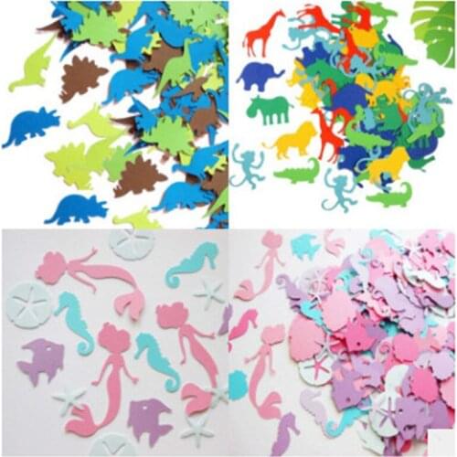 100PCS/bag Dinosaurs animals mermaids Brithday Party Wedding Decoration Multicolor Confetti Party Banners Streamers Confetti