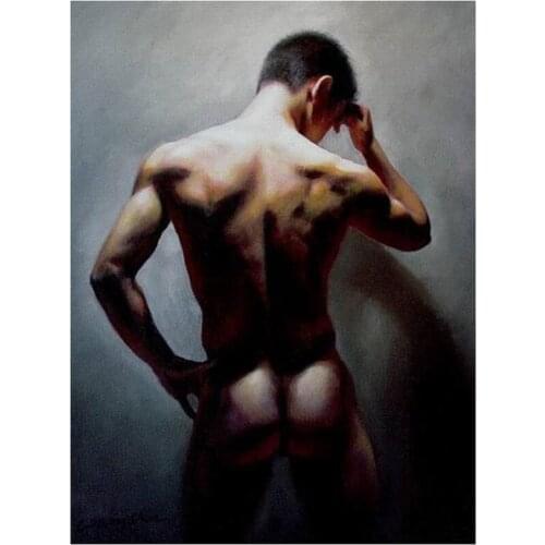 Mazayka mosaic full square Round embroidery nude male Men diy diamond painting sale of paintings by number room decorZP-1777