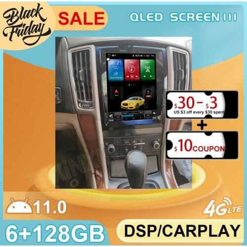 Android 11 6G+128GB Tesla Style for Cadillac SLS 2007 2012 GPS Car Navigation Multimedia Video Stereo Player Radio Carplay 2 DIN