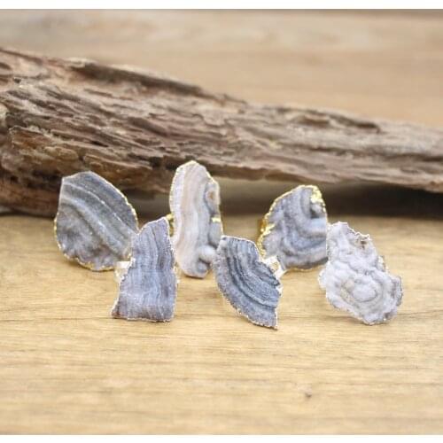 Raw Geode Druzy Slabs Resizable Rings Natural Crystal Quartz Drusy Band Ring Wedding Party Women Jewelry Dropshipping,QC4102