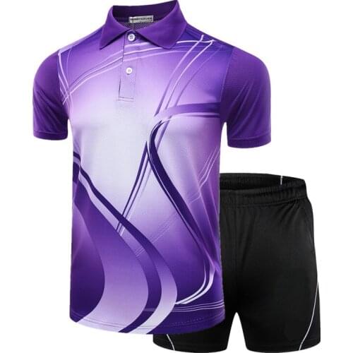 New Tennis T Shirts Men / Women , Badminton t shirts + Shorts , Table Tennis wear dry-cool Sets , Ping pong Clothes Yellow M-4XL