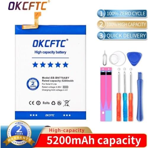Original Battery EB-BN770ABY For Samsung Galaxy Note10 Lite Genuine Battery 5200mAh High Capacity+ tools