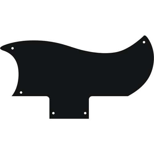 Pleroo Custom Guitar Parts - For US Gib 61 SG 5 Screw Holes soporte Electric Guitar Pickguard Scratch Plate, 5Ply Black