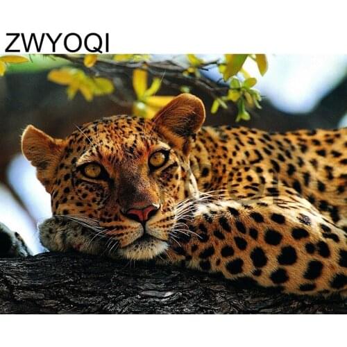 Full Square Diamond mosaic leopard animal DIY Diamond embroidery Cross stitch leopard Full Round Diamond painting leopard animal