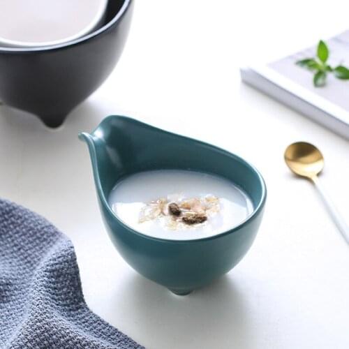 Salad Bowl Food Tray With Handle Fruit Bowl Ceramic Ware Christmas Supplies Kitchen Utensil Elegant Round Bowl Food Containers