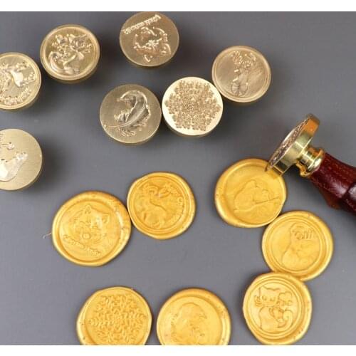 WYSE Cute Animal Wax Sellos Stamps Gog Deer Sealliing Wax Seal Stamp for DIY Wedding Invitation Party Tools