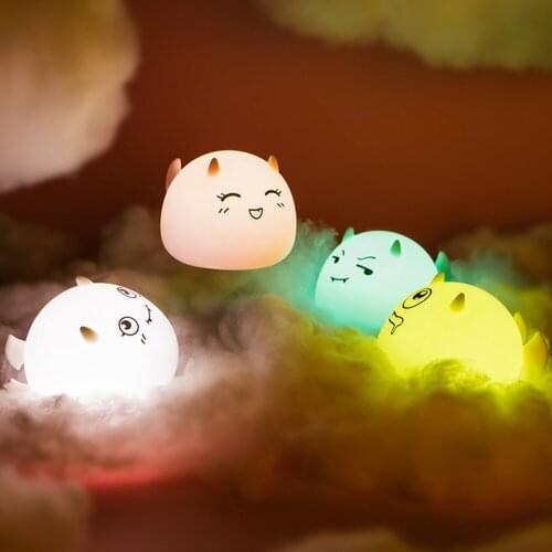 Silicone soft childrens gift LED touch light Christmas gift cartoon light LED night light cute Drop shipping