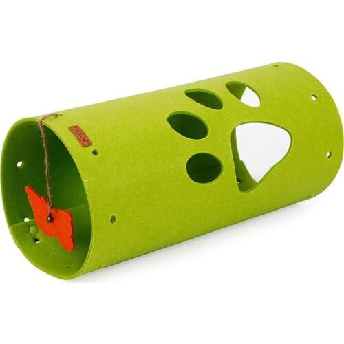 Pet supplies DIY cat tunnel toy foldable and splicable cat paw print play channel ground dragon