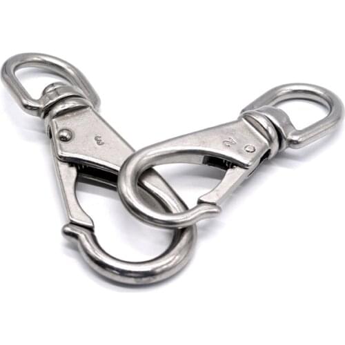 Universal hook stainless steel rotating hook spring buckle dog buckle 304 stainless steel key chain M4 M5 M6 M8
