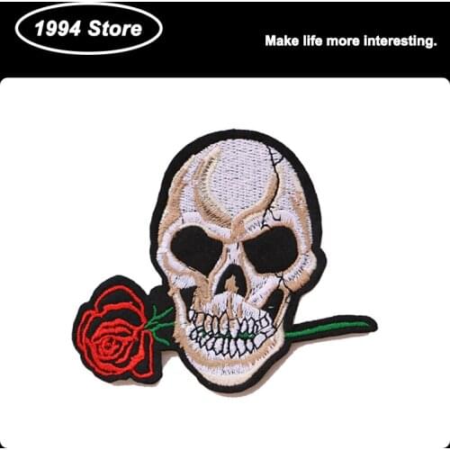 Punk Skull Badges For Clothes DIY Jackets T-Shirt Jeans Dress Handbags Embroidery Patch Ironing Stickers Decoration Accessories