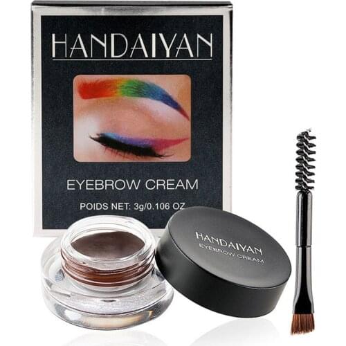 12 Color Eyebrow Tint Makeup Waterproof Eyebrow Pomade Gel Enhancer Cosmetic Eye Makeup Eye Brow Cream with Brush