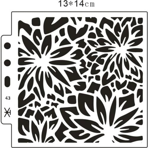13*14cm blossom Cover templat scrapbook stencil spray plastic mold shield DIY cake hollow Embellishment printing lace ruler