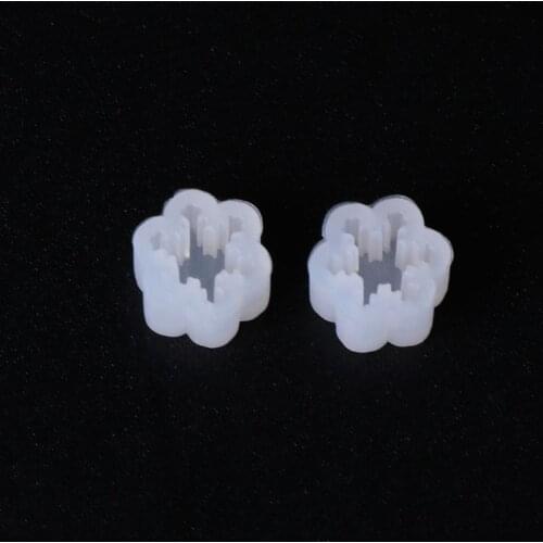 2 2 Pcs/Set Silicone Mold Ear Stud DIY Jewelry Making Snowflake Moon Star Flower Shape Mini Small Molds Epoxy Resin Crafts Tools