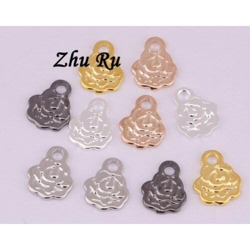 20pcs/lot ZHU RU 6.5*5.5mm 5 color Mini black Roses flowers handbag shape diy Corsage Making Jewelry Accessories Wholesale