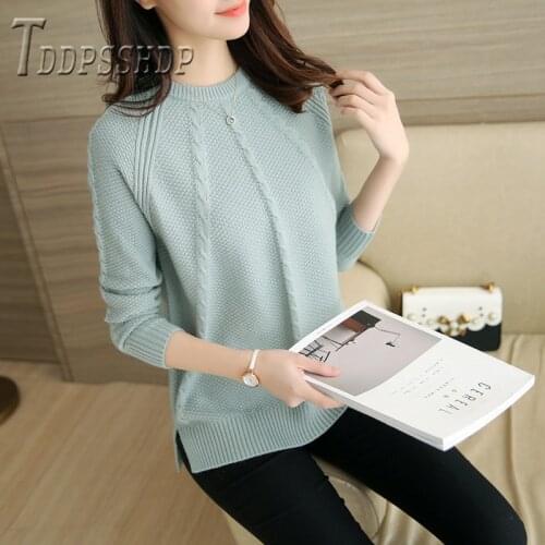 2019 Knitted High Elastic Jumper Women Sweaters Autumn Pullover Female Sweater