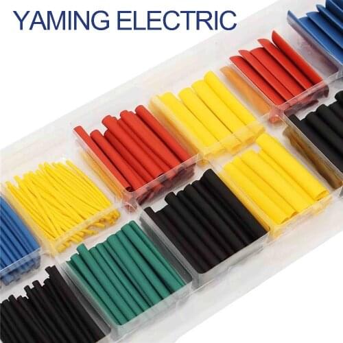 280Pcs/lot 12 Sizes PE Heat Shrink Tubing Tube Polyolefin Wrap Sleeve Wire Kit Box 5 Color Heat Shrinking Tube