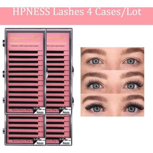 4 Trays Soft All Size Silk Volume Russia Eyelashes Extension Individual Eyelash For Salon Natural Fake Lashes Free Shipping