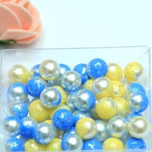 8MM Glass Pearl with Crack effect of spray paint DIY Handmade Loose Bead Jewelery Findings imitation pearl beads 100pcs/pack