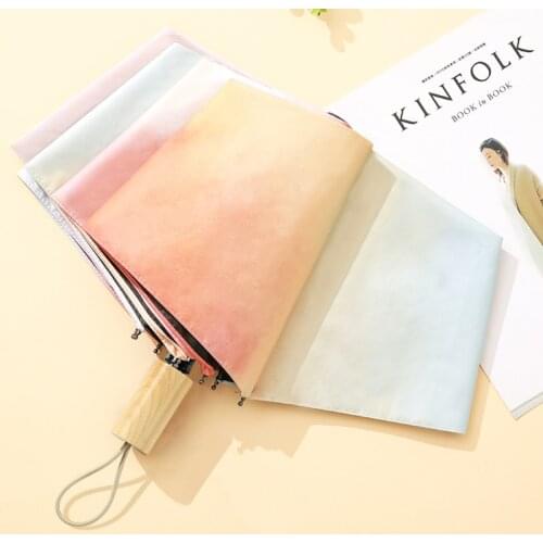 Fully automatic umbrella sunshade dual-purpose folding sun umbrella sunscreen sunscreen UV protection ins retro