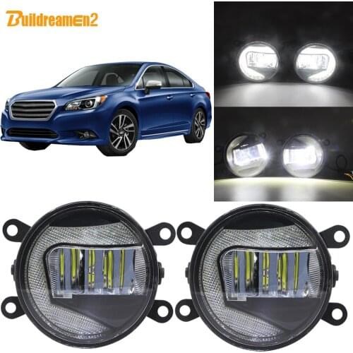 Buildreamen2 Car Accessories LED Projector External Fog Light + Daytime Running Light H11 Socket 12V For Subaru Legacy 2010-2018