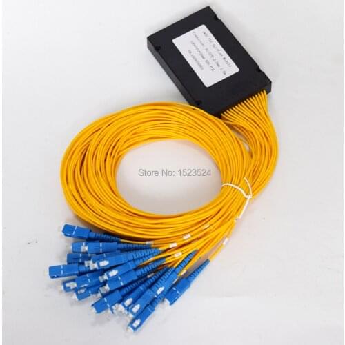 Free Shipping GPON EPON 2.0mm 1x32 ABS Box 1 32 SC/UPC Fiber Optical PLC Splitter