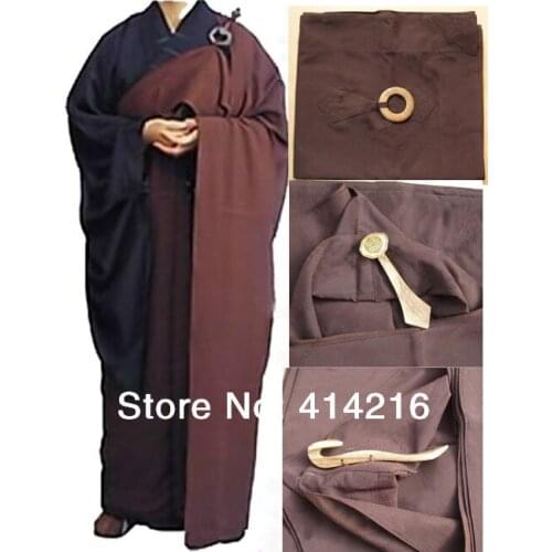 Buddhist Wooden hooks suits clothes lay clothing Monk robes Brown lay Bodhisattva precepts mann garment unisex famous brand
