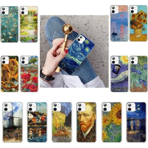 Van Gogh Oil Painting Monet Oil Painting Phone Case For iPhone 12 11Pro XS MAX XR 7 8 6 Plus 5 5S SE 12 mini SE2