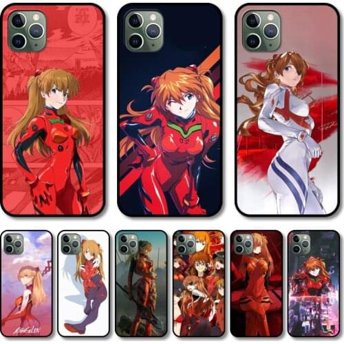 EVA girl Phone Case cover For iphone 12 pro max 11 8 7 6 s XR PLUS X XS SE 2020 mini black cell shell