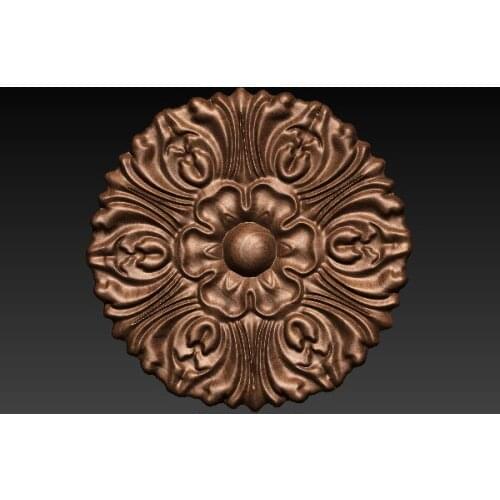 Decor round flower 3d model relief for cnc in STL file format