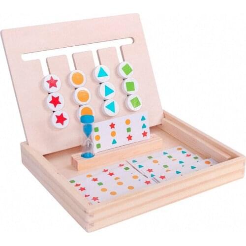 Kids Toys Wood Puzzles Jigsaw Board Geometric Shape Color Model Wooden Toy Montessori Early Educational Children DIY Toys