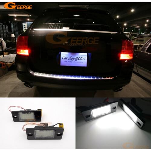 For Porsche Cayenne 955 957 2003-2010 Excellent Ultra bright smd Led License plate light No OBC error car Accessories
