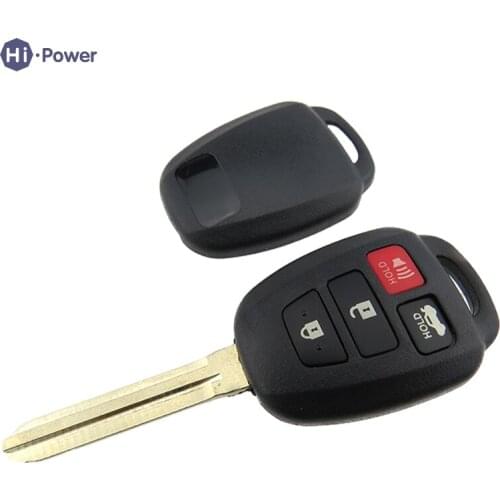 Hi-power 4 Buttons Car Remote Key Shell Fob For TOYOTA Camry 2012-2015 Corolla 2014-2015 Key Cover Case Replacement Key