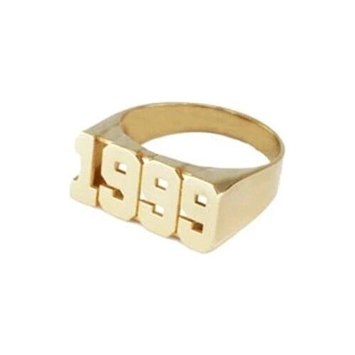 DUOYING Number Name Ring Personlized Hip Hop Custom Choker Initial Digital Ring Gold Ring Rose Gold For Number Custom Gifts